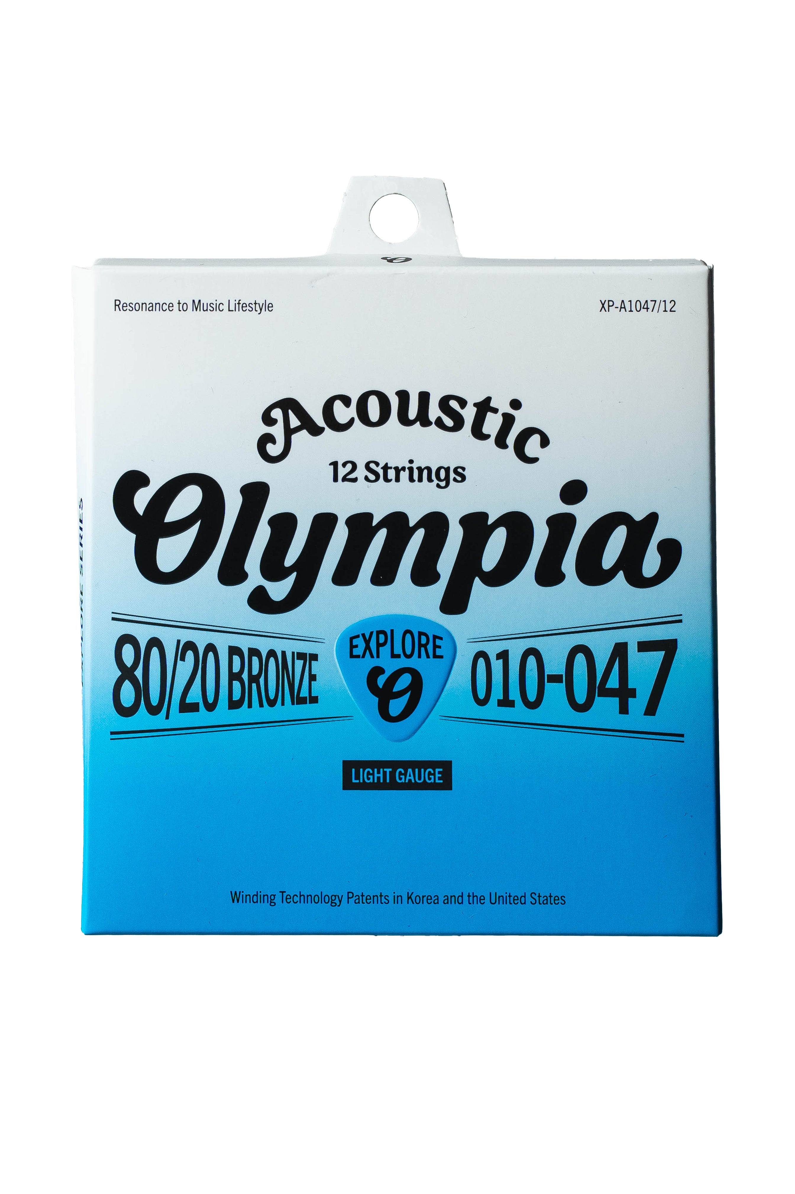 CUERDAS PARA GUITARRA DE 12 CUERDAS, 80/20 BRONCE, 010-047